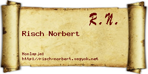 Risch Norbert névjegykártya